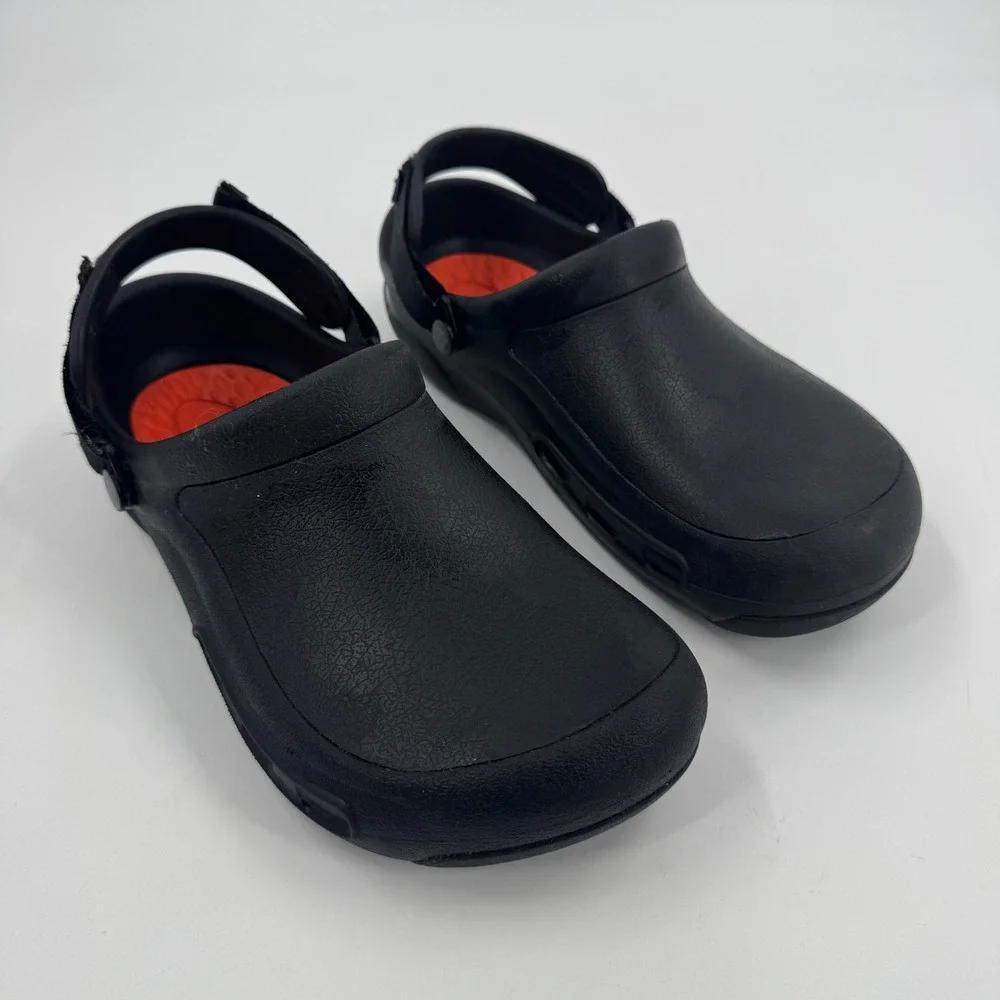 Crocs Bistro Pro LiteRide‎ Clog Mens 9 Womens 11 Black Slip Resistant Work Shoe